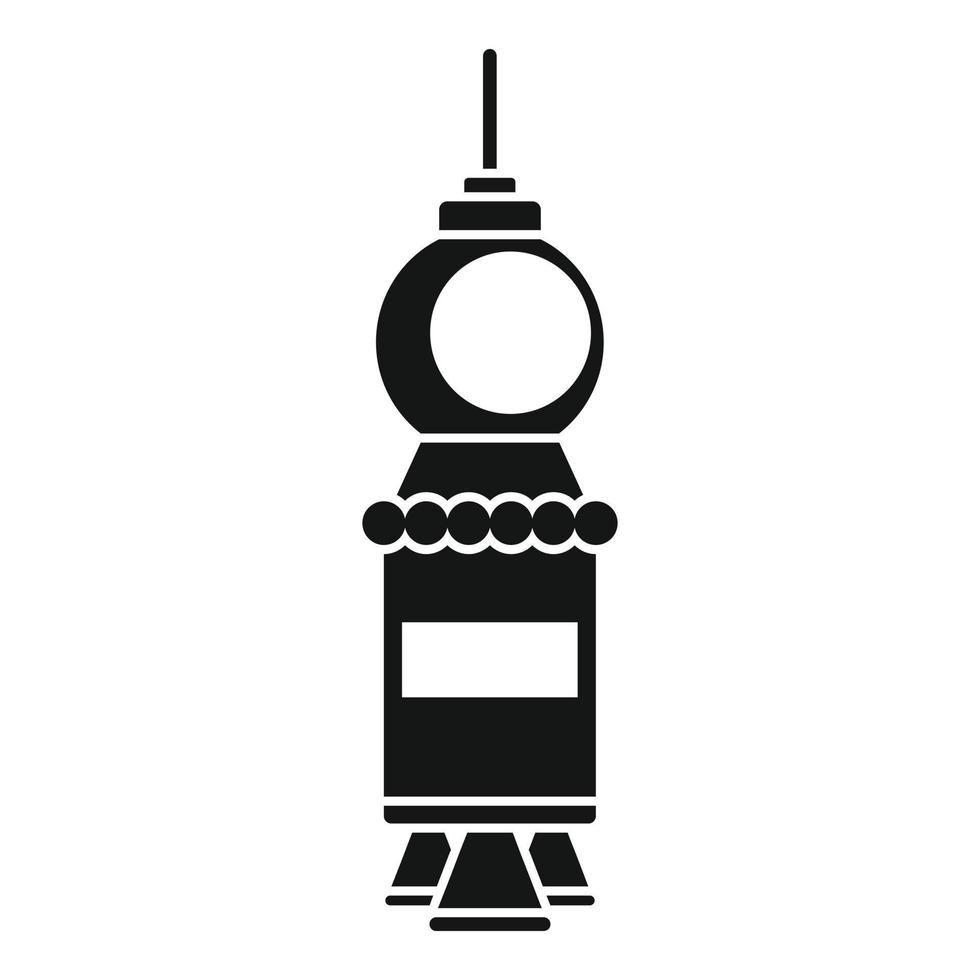 künstliches Satelliten-Raumschiff-Symbol, einfacher Stil vektor