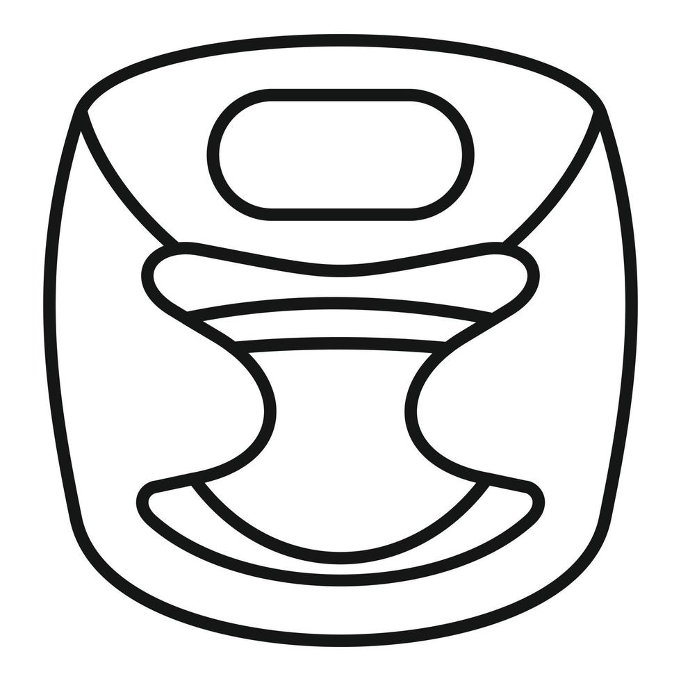 Boxhelm-Symbol, Umrissstil vektor