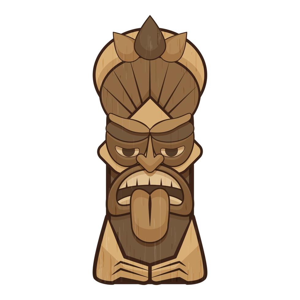 Tiki-Idol-Zungensymbol, Cartoon-Stil vektor