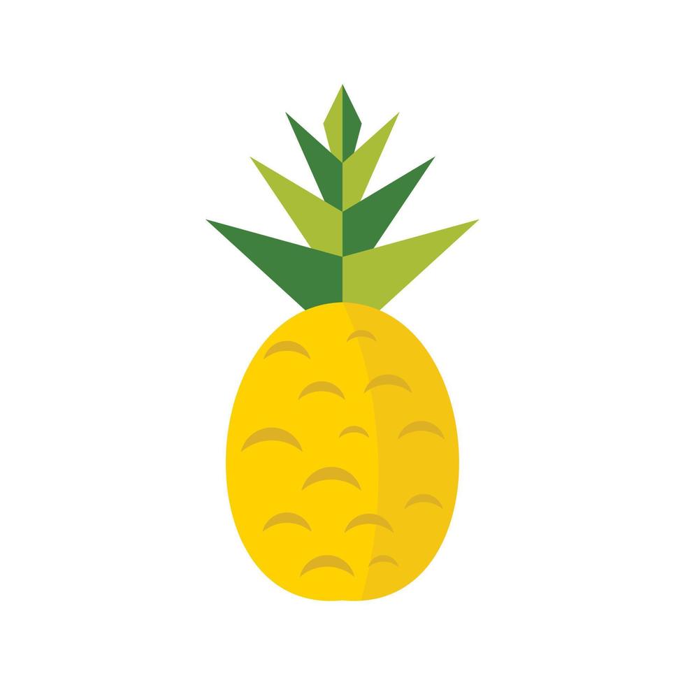 Ananas-Symbol im flachen Stil vektor