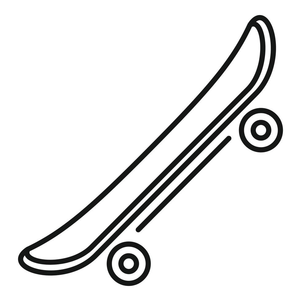 Rad-Skateboard-Symbol, Umrissstil vektor