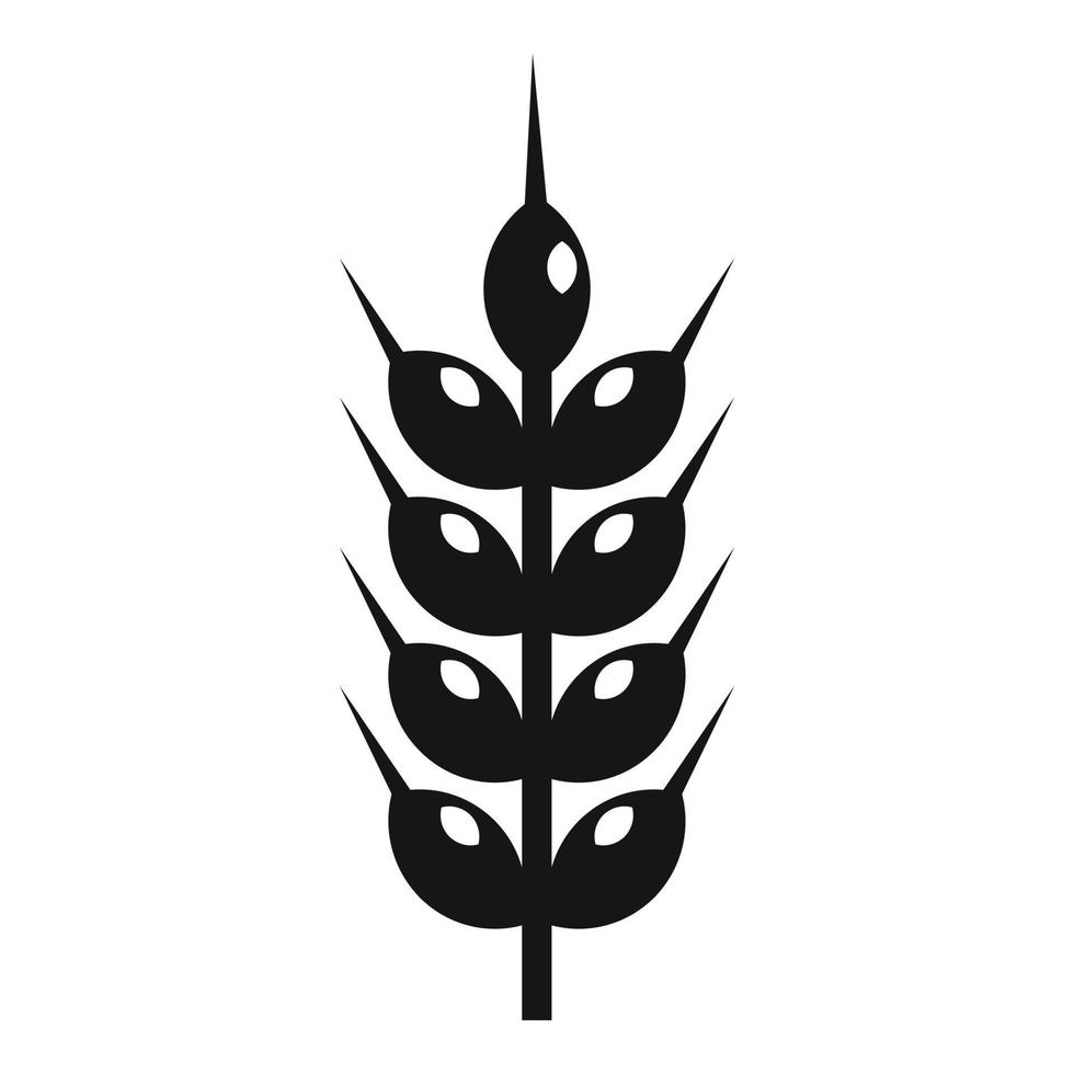 Weizenpflanze-Symbol, einfacher Stil vektor