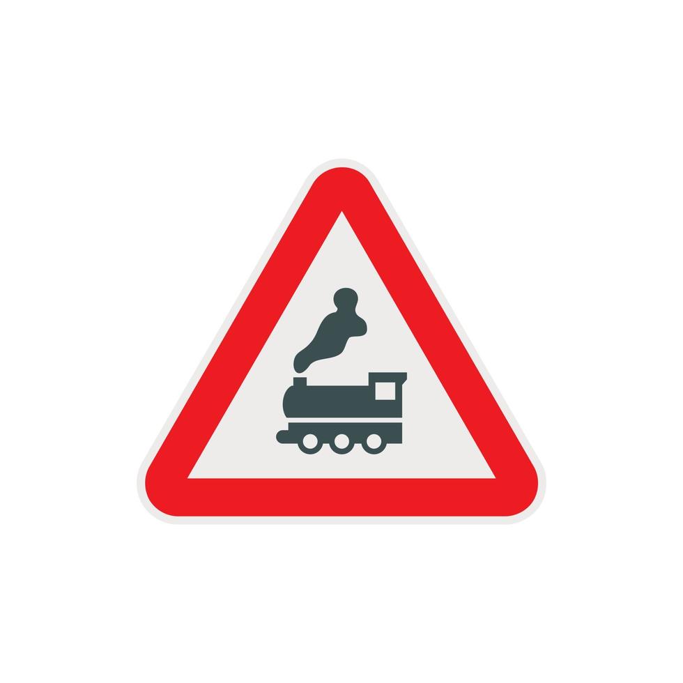 Warnschild Bahnübergang ohne Schrankensymbol vektor