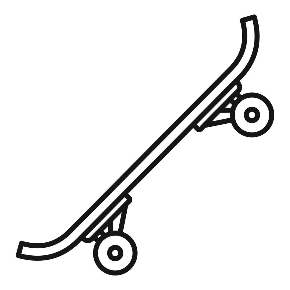 Kunststoff-Skateboard-Symbol, Umrissstil vektor