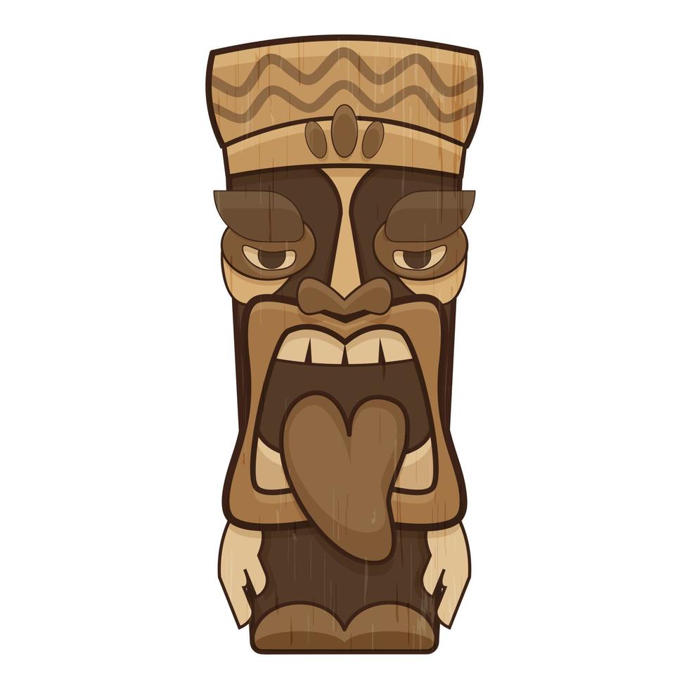 polynesisches Idol-Symbol, Cartoon-Stil vektor