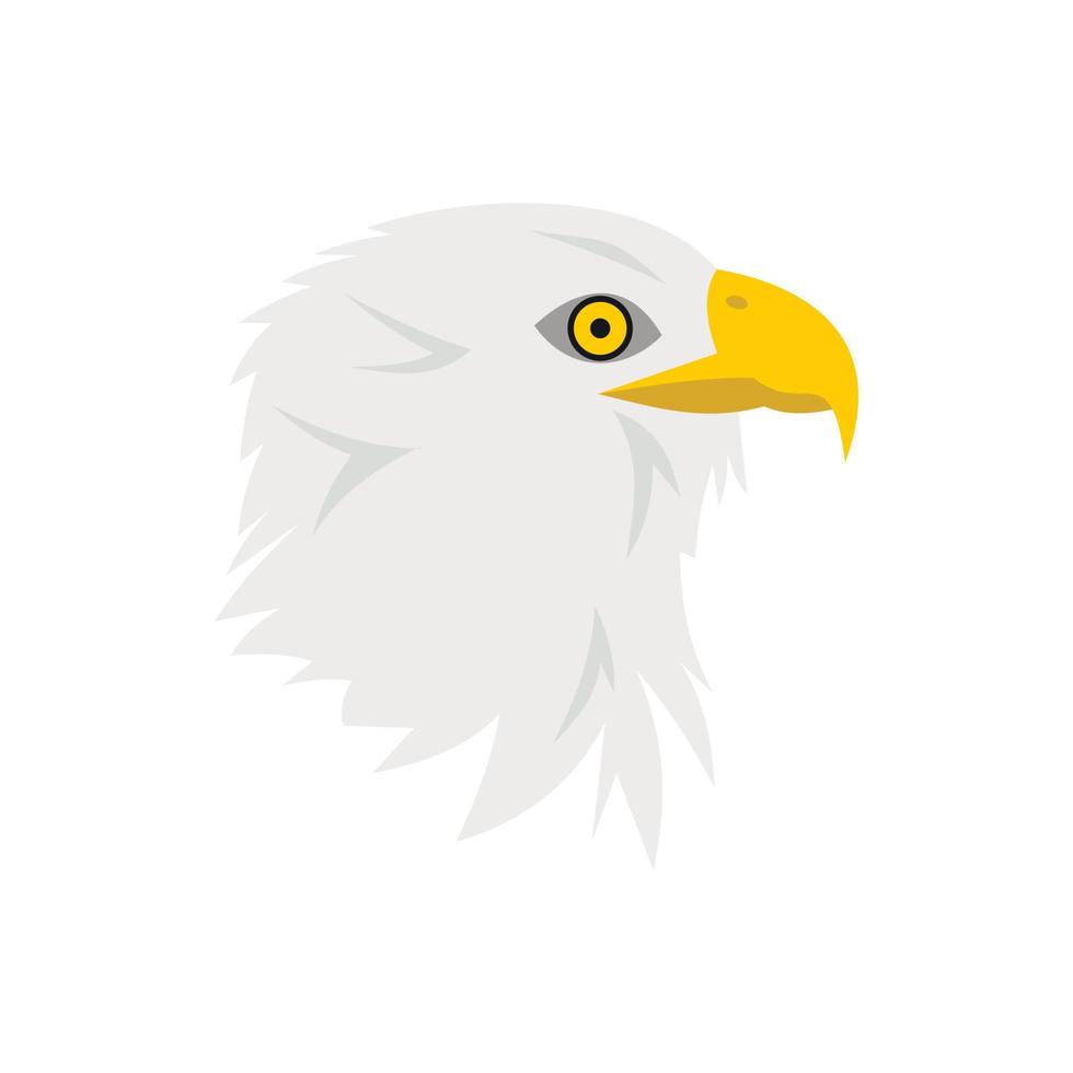 Weißkopfseeadler-Symbol im flachen Stil vektor