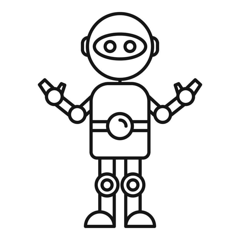 Chatbot-Symbol, Umrissstil vektor