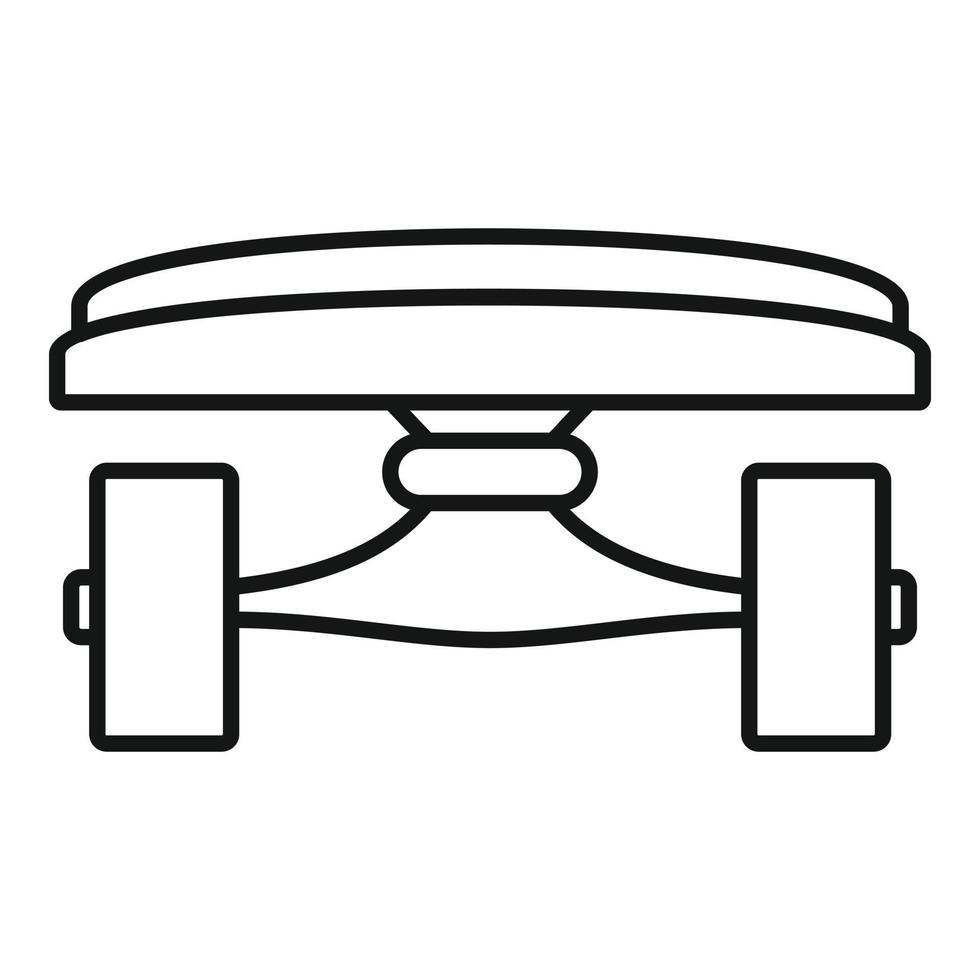 vorderes Skateboard-Symbol, Umrissstil vektor