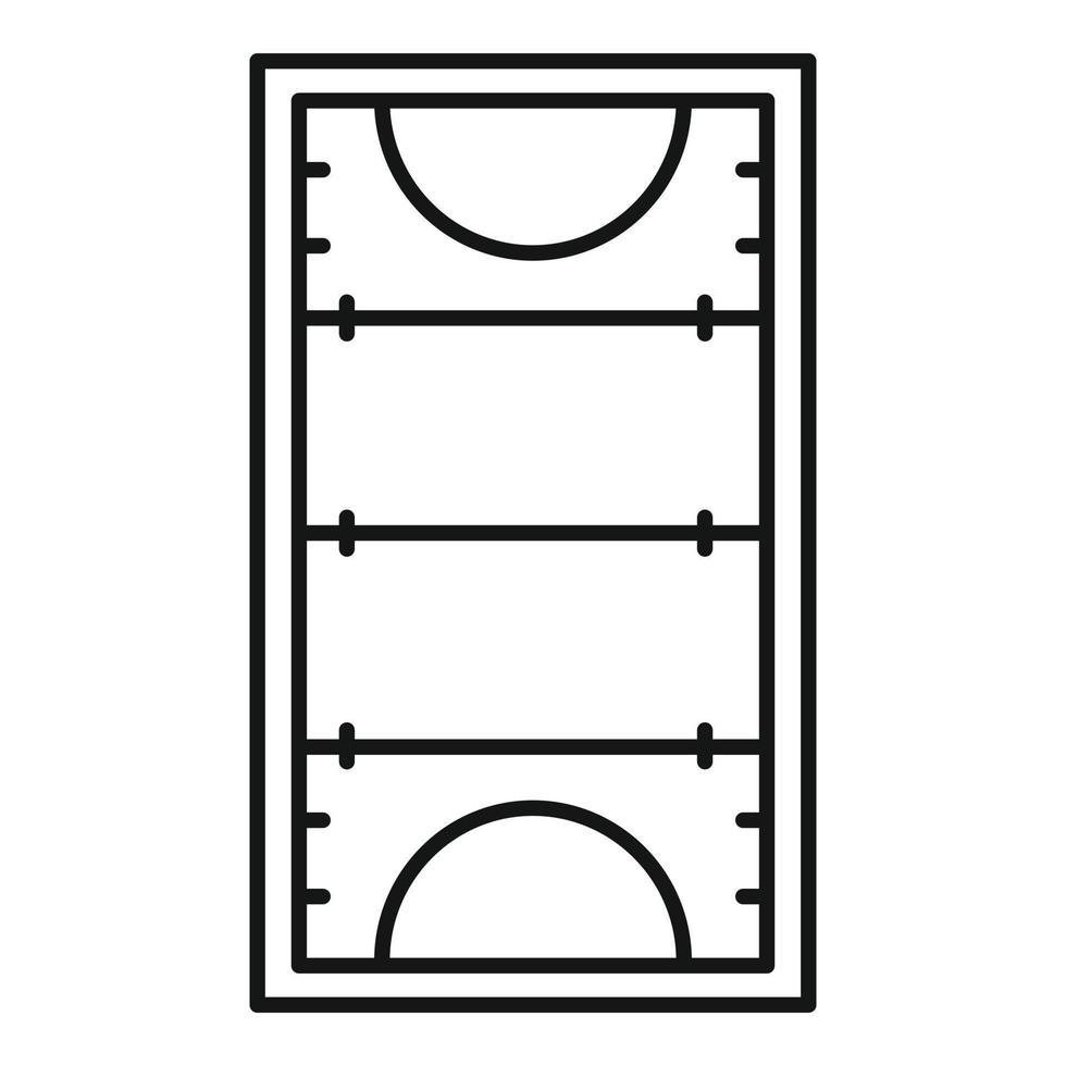 Feldhockey-Arena-Symbol, Umrissstil vektor