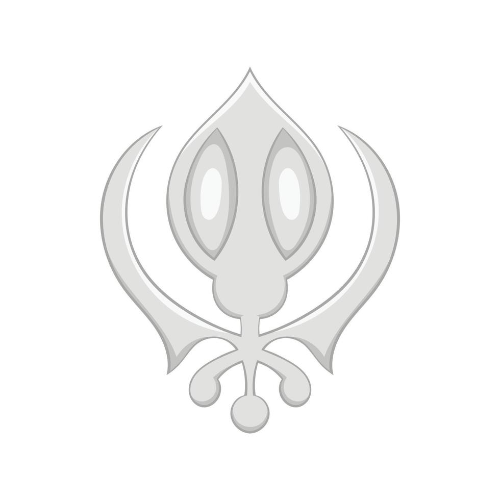 sikhism symbol ikon i tecknad serie stil vektor