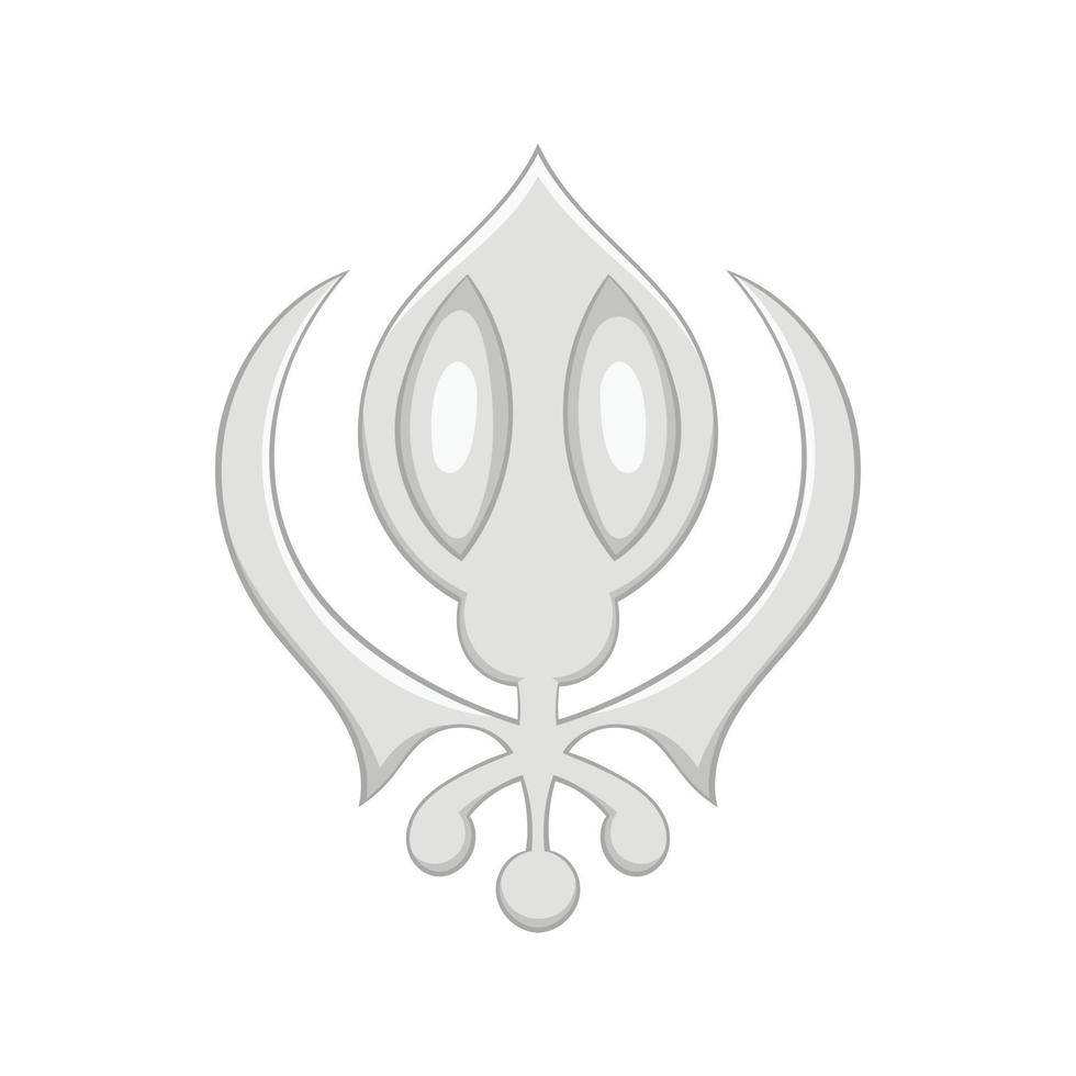 Sikhismus-Symbol im Cartoon-Stil vektor