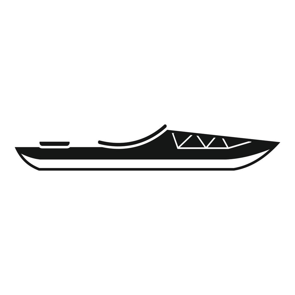 Flott båt ikon, enkel stil vektor