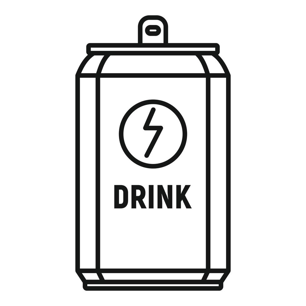 Energy-Drink-Dose-Symbol, Umrissstil vektor