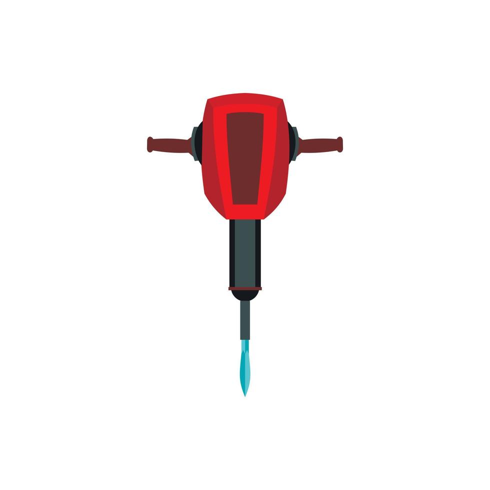 pneumatisk hammare ikon, platt stil vektor
