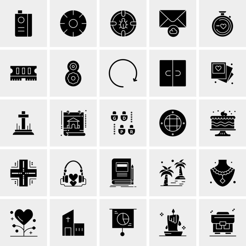 25 universelle Business-Icons Vektor kreative Icon-Illustration zur Verwendung in Web- und Mobilprojekten