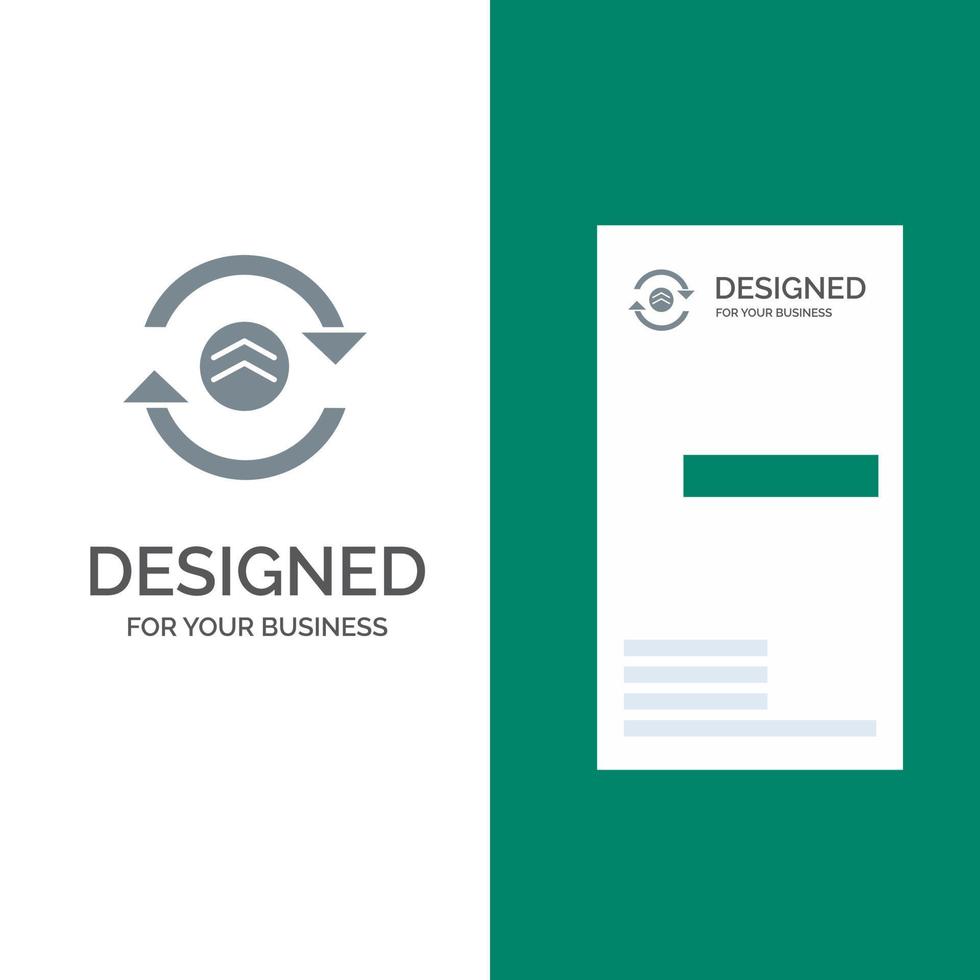 pil refresh ladda om datoranvändning grå logotyp design och företag kort mall vektor