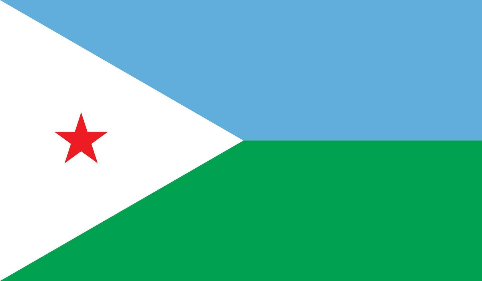 Bild der Flagge von Dschibuti vektor