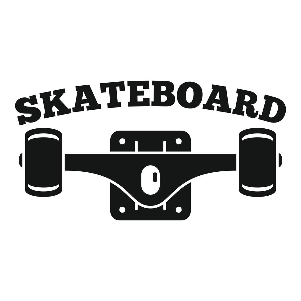 skateboard verktyg logotyp, enkel stil vektor