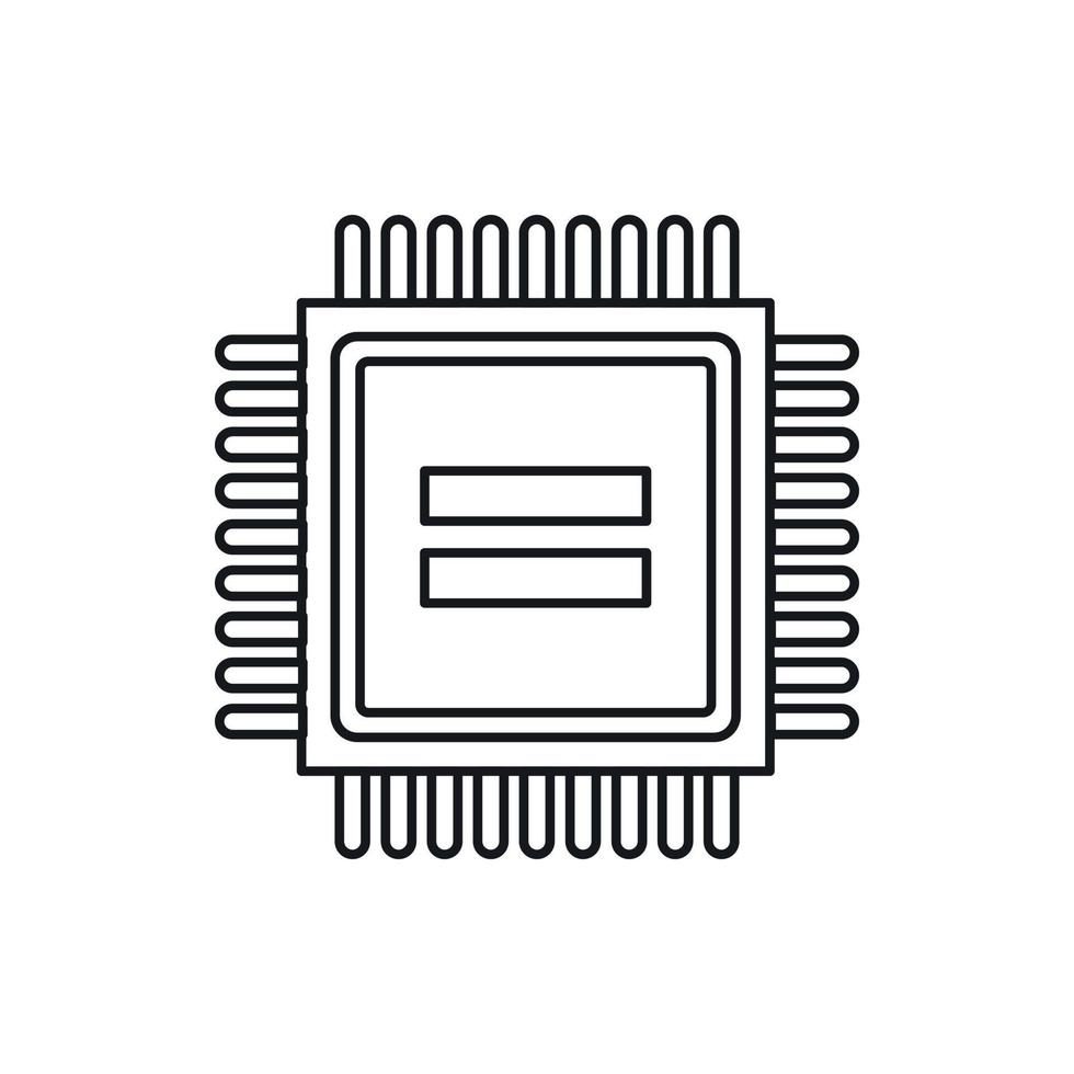 Symbol für elektronische Leiterplatten, Umrissstil vektor