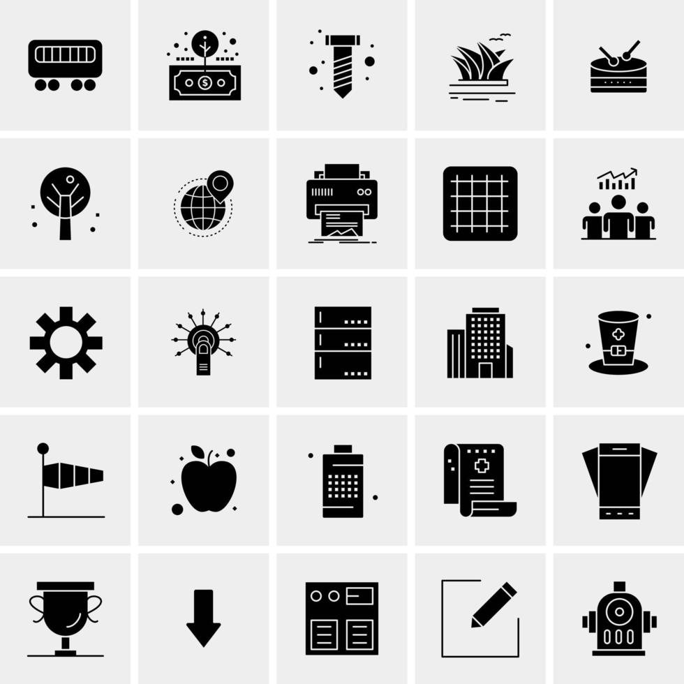 25 universelle Business-Icons Vektor kreative Icon-Illustration zur Verwendung in Web- und Mobilprojekten