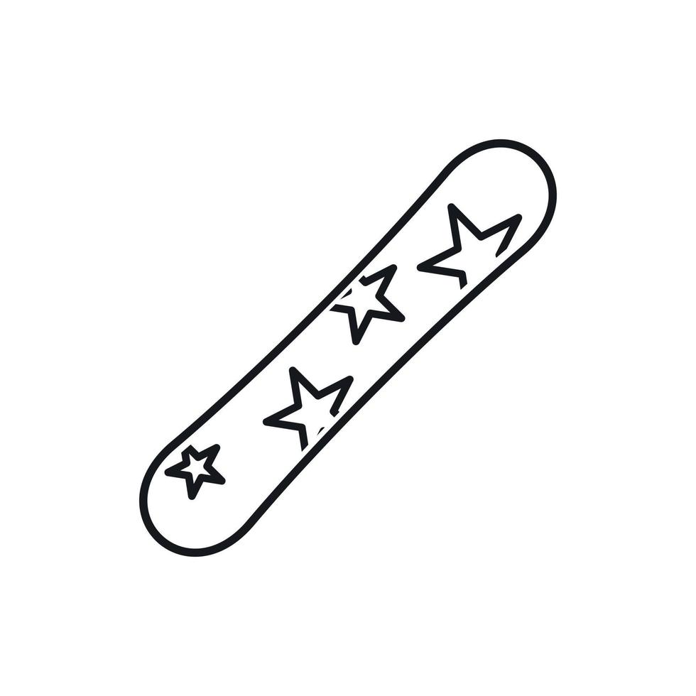 snowboard ikon, enkel stil vektor