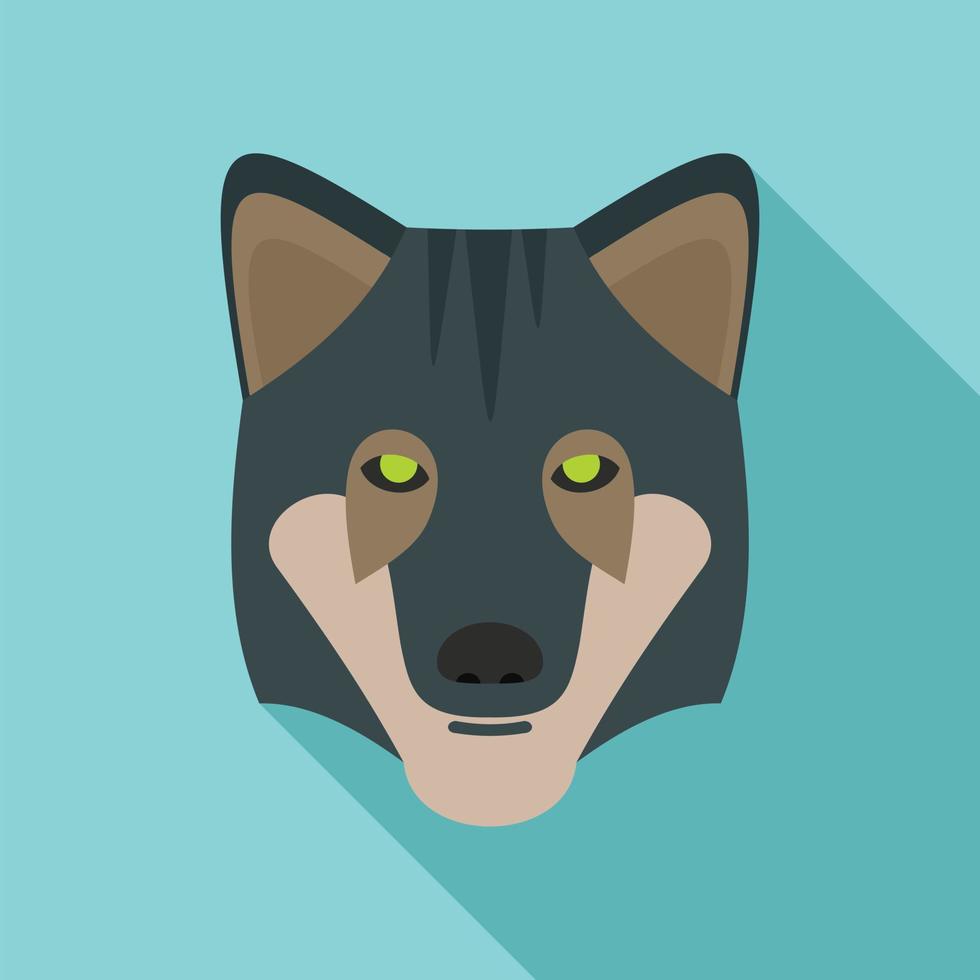 Wildwolf-Symbol, flacher Stil vektor