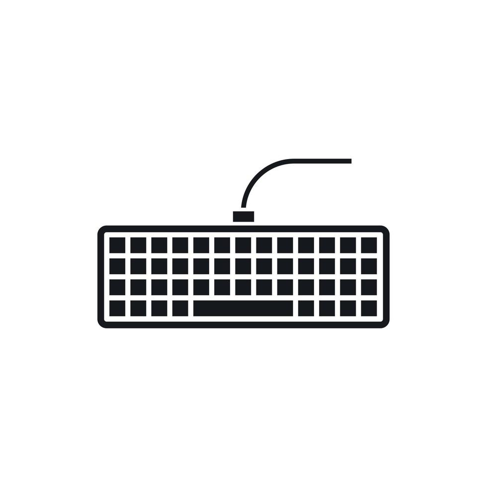 Schwarzes Computertastatur-Symbol, einfacher Stil vektor