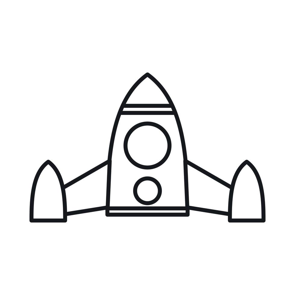 raket ikon, översikt stil vektor