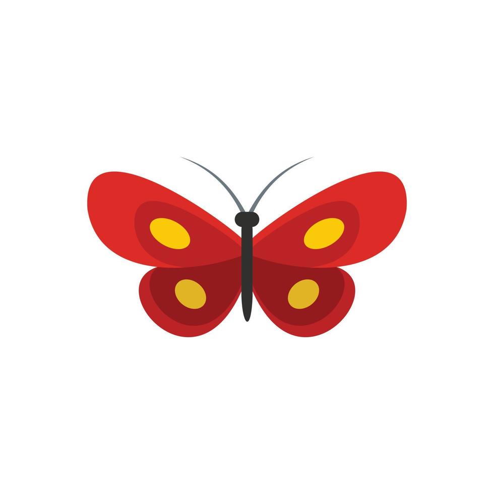 kleines Schmetterlingssymbol, flacher Stil. vektor