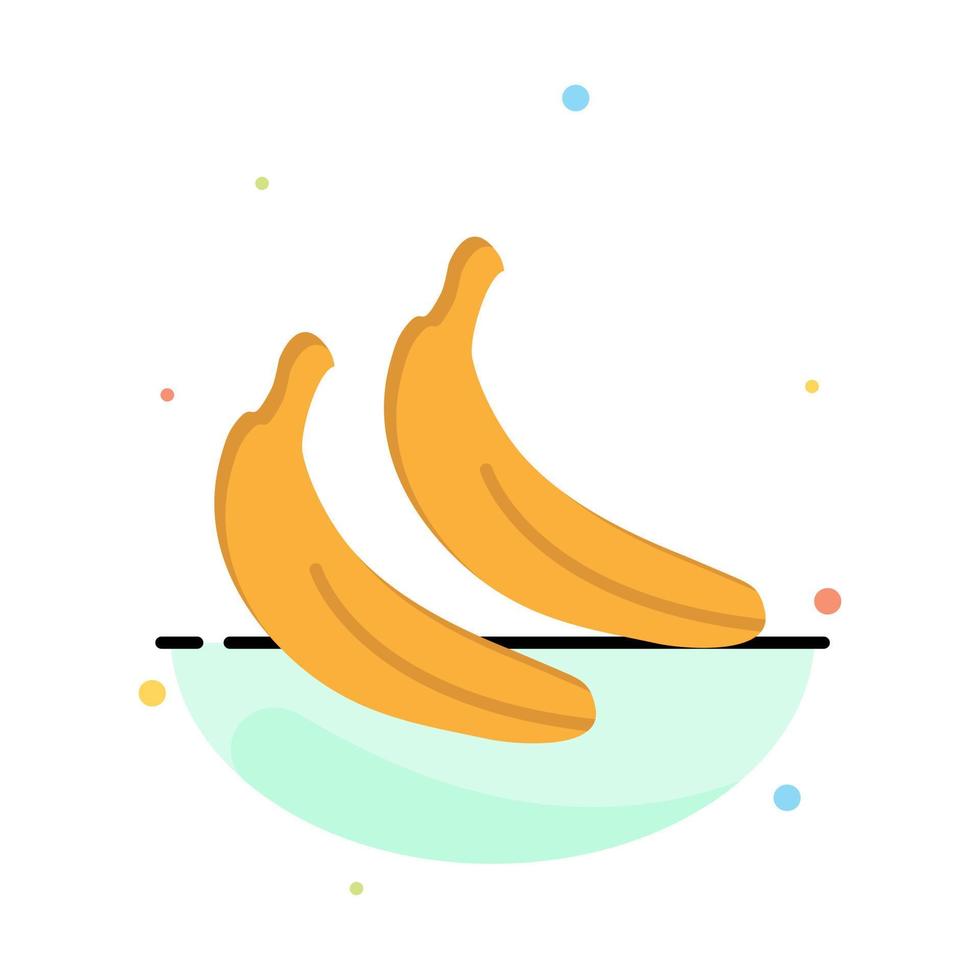 banane lebensmittel obst abstrakte flache farbsymbolvorlage vektor