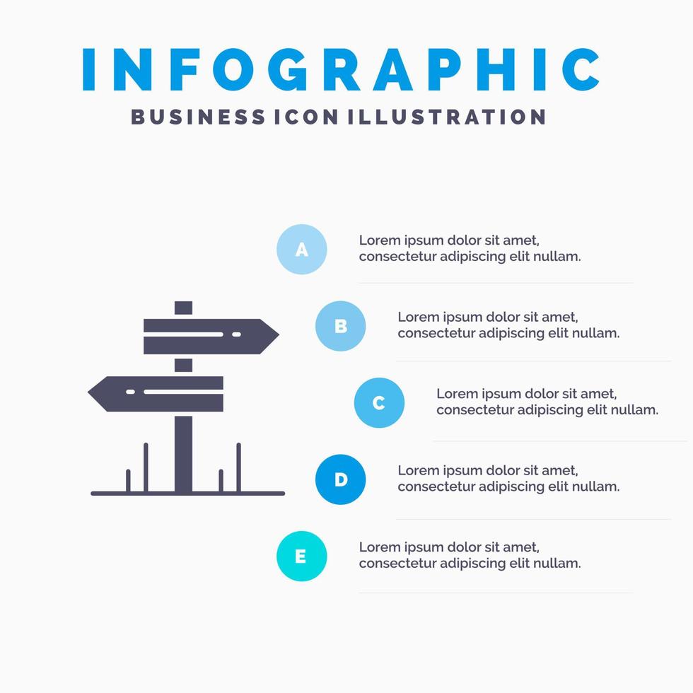 riktning hotell motell rum infographics presentation mall 5 steg presentation vektor