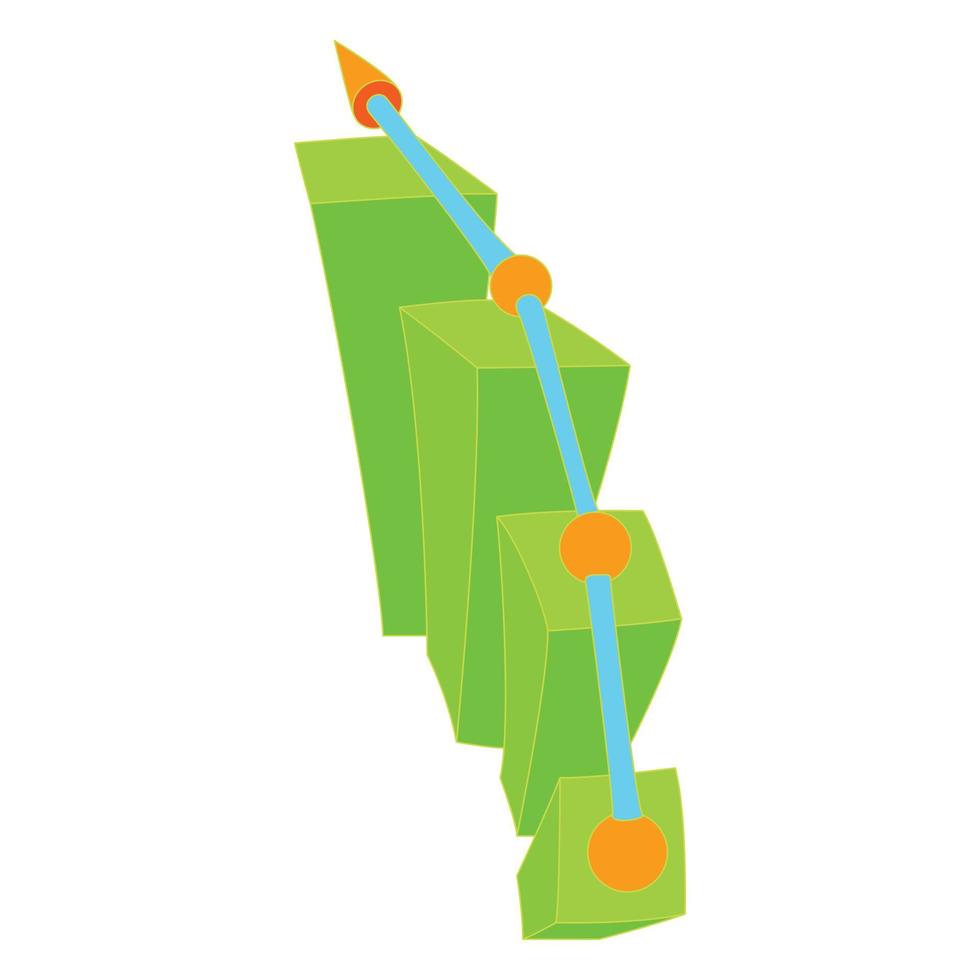 Wachstumsdiagramm-Symbol, Cartoon-Stil vektor