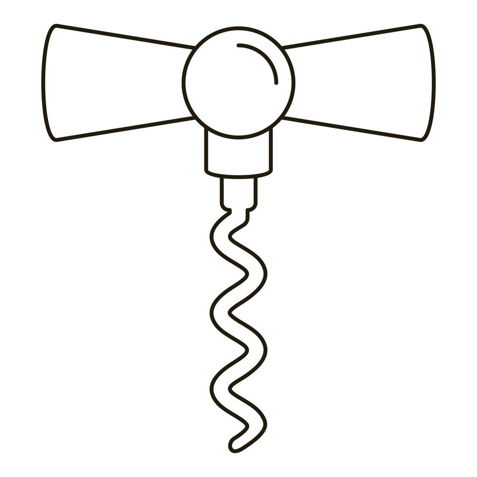 Flaschenöffner-Symbol, Umrissstil vektor