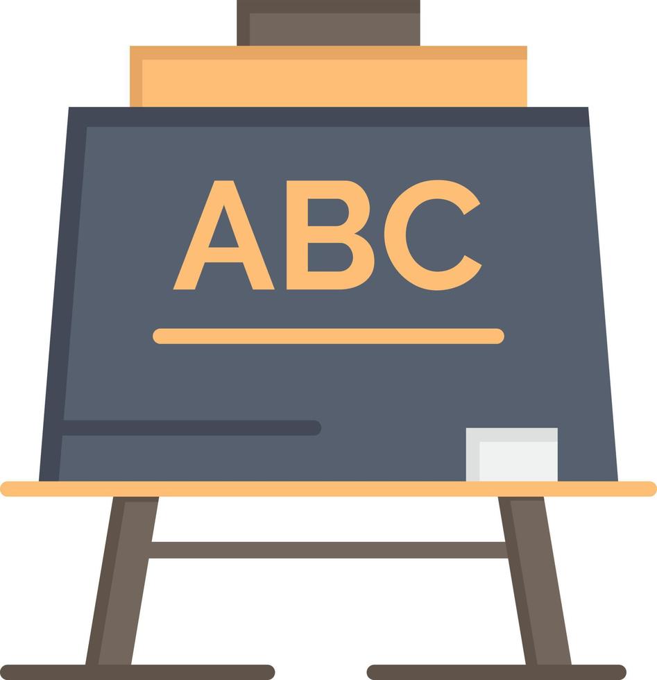 inlärning lärare ABC styrelse platt Färg ikon vektor ikon baner mall