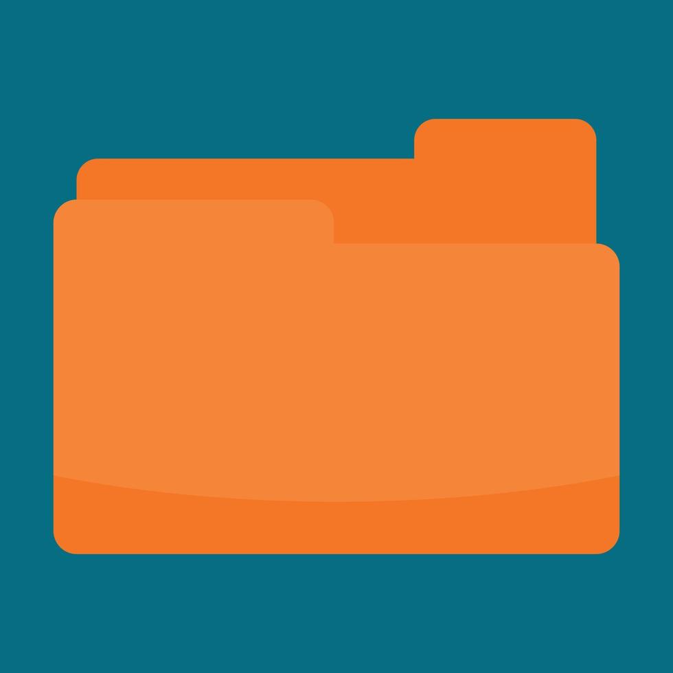 orange mapp ikon, platt stil vektor
