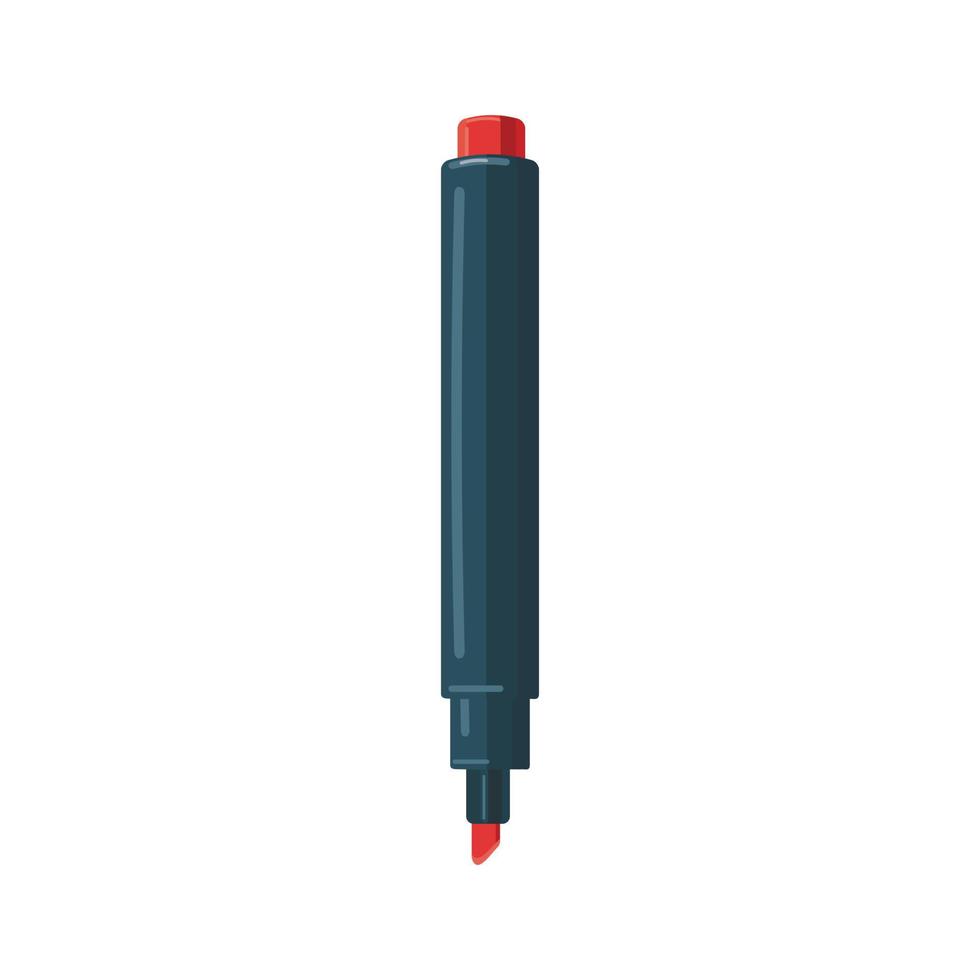 röd markör ikon, tecknad serie stil vektor