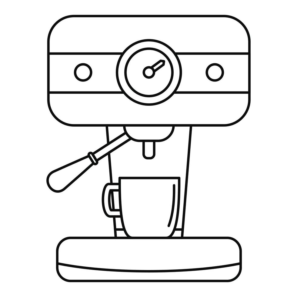 bar kaffe maskin ikon, översikt stil vektor