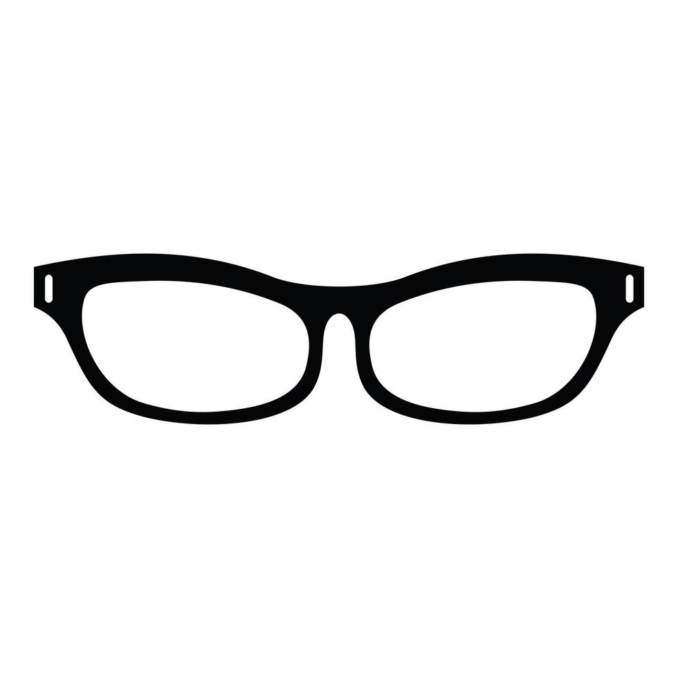 Pflegebrillen-Symbol, einfacher Stil. vektor