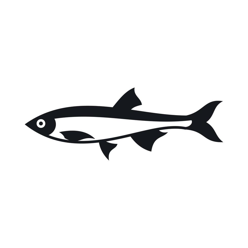 Hering Fisch-Symbol, einfacher Stil vektor