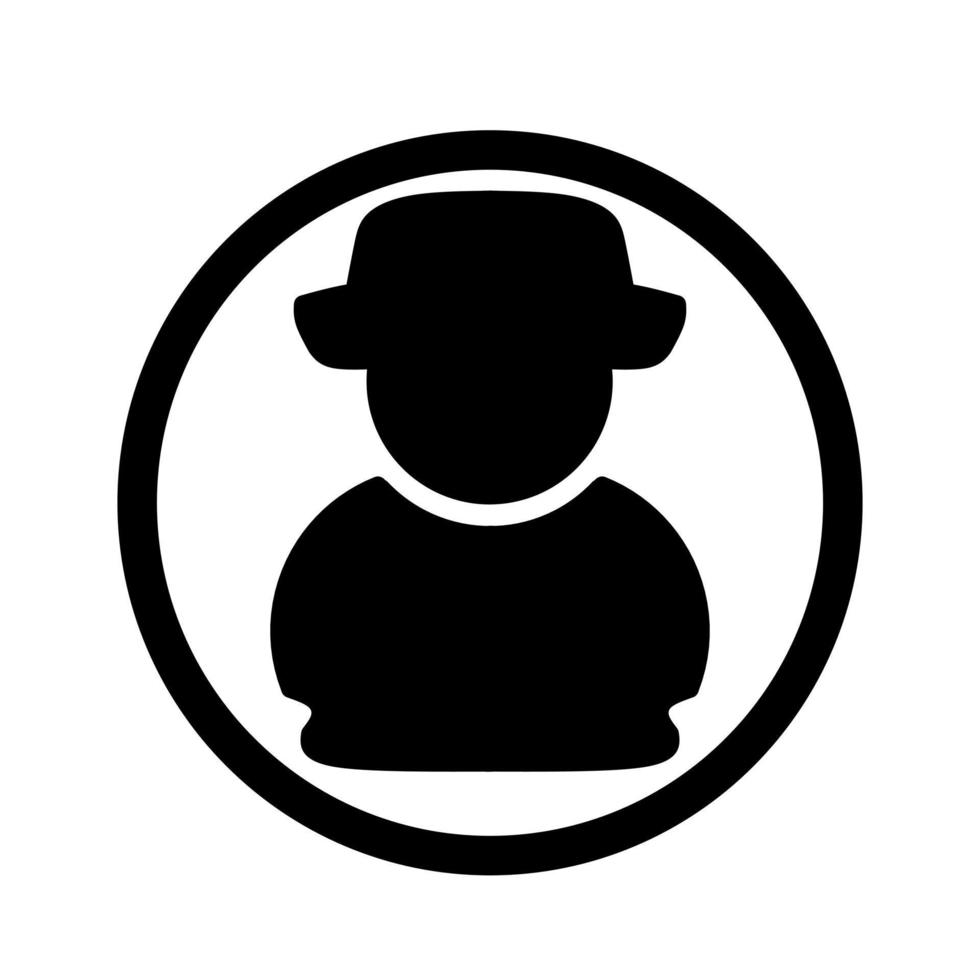 Werkzeugsymbol Person mit Hut vektor