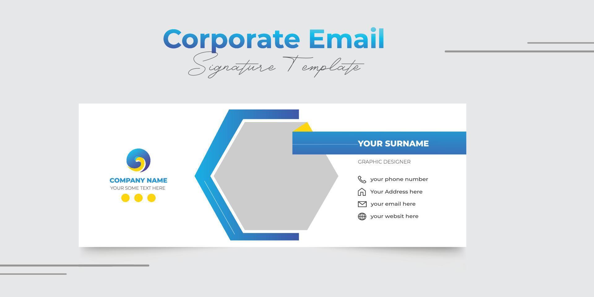 Corporate Design-Vorlage für moderne E-Mail-Signaturen vektor