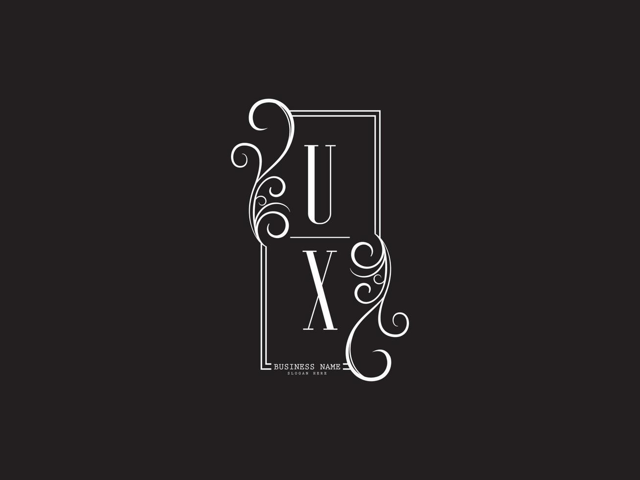 minimales ux ux luxus logo briefdesign vektor