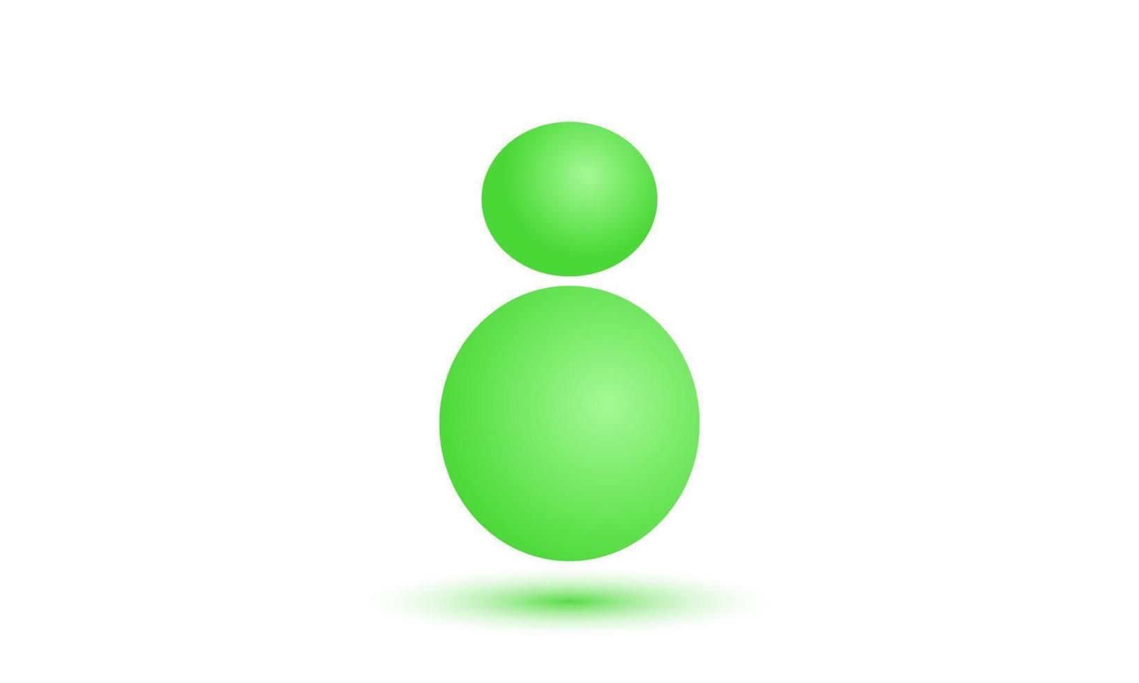 Abbildung Symbol 3d realistische Person Menschen grün isoliert auf weißem Hintergrund vektor