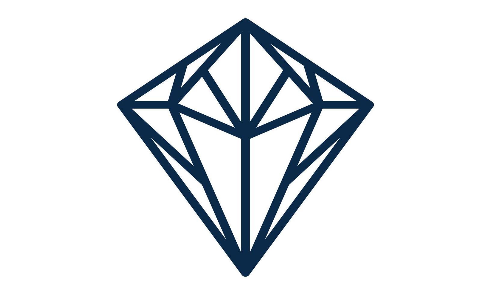 abstrakt linje diamant logotyp mall vektor