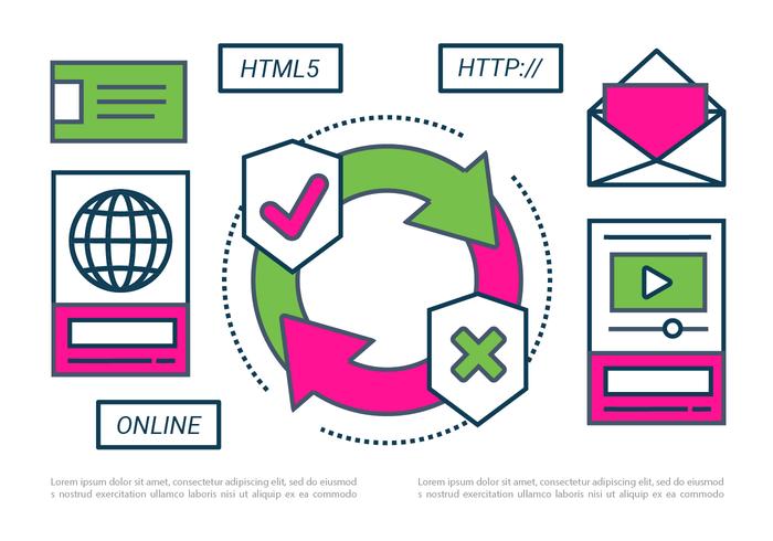 Freie Linear Digital Data Vector Elements