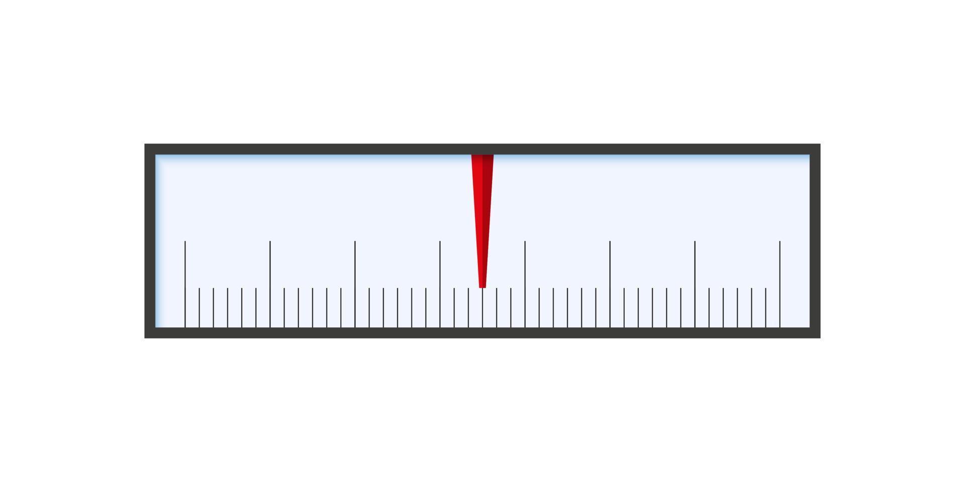 Skala niedrig bis hoch messen. Tachometer oder Barometer. ebene Kraftstoffbewertung. Vektor-Illustration vektor