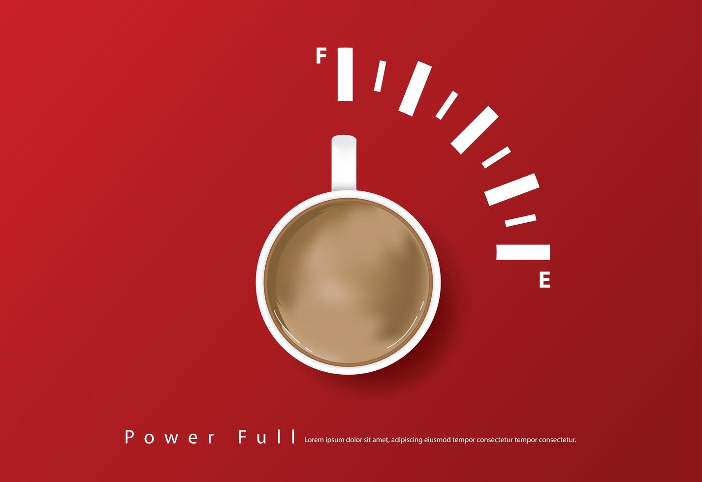 Kaffee Power Gauge Poster vektor