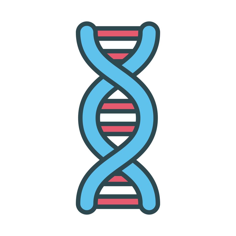 DNA-Molekül füllen Stilikone vektor