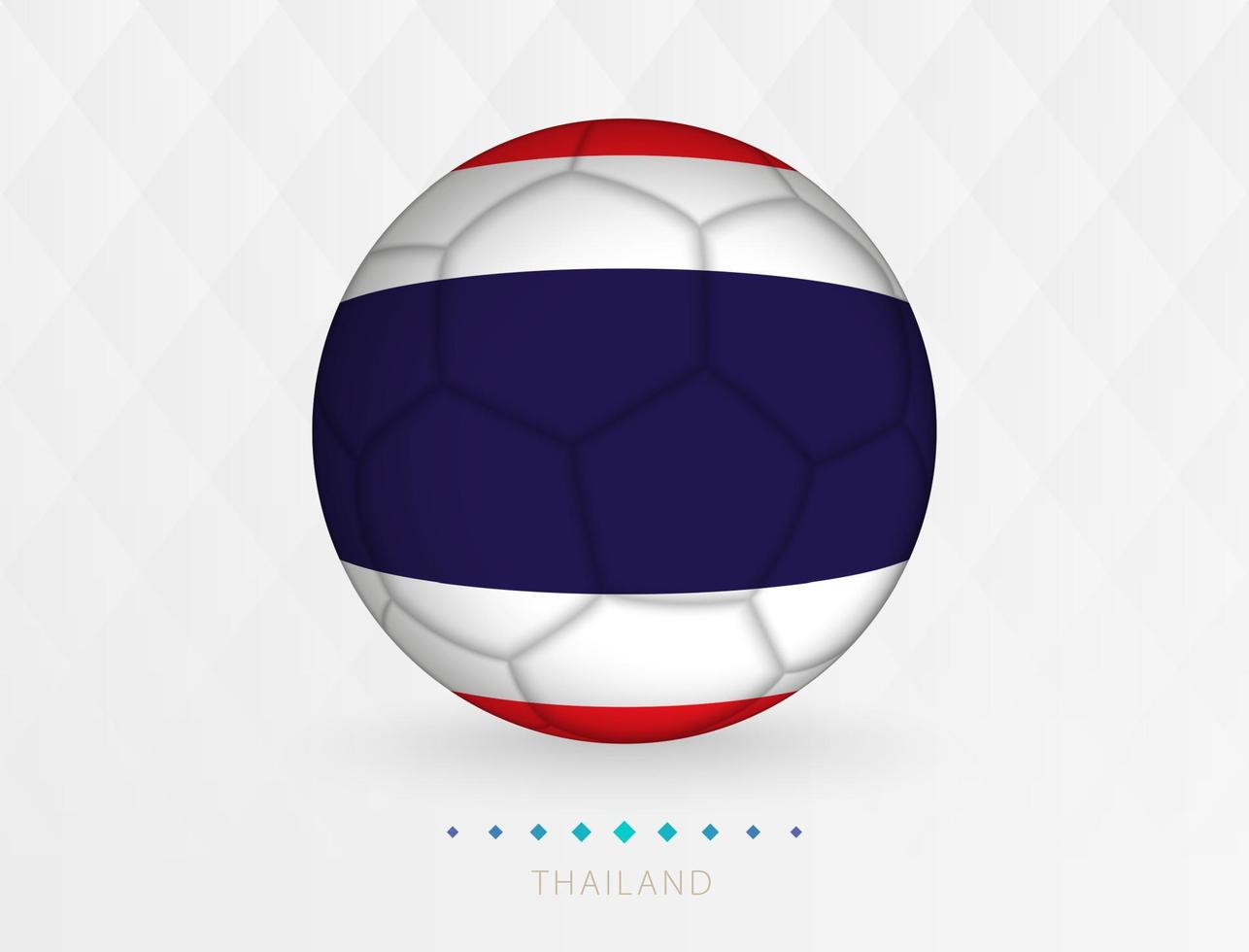 Fußball mit thailändischem Flaggenmuster, Fußball mit Flagge der thailändischen Nationalmannschaft. vektor