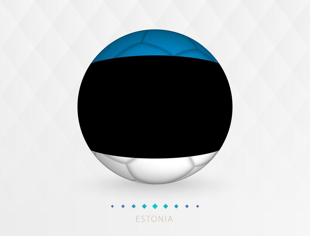 fotboll boll med estland flagga mönster, fotboll boll med flagga av estland nationell team. vektor